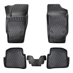 CAR RUBBER FLOOR MATS BLACK 3D SEAT IBIZA III (2002-2008) RIZLINE