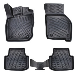 ALFOMBRILLAS DE GOMA NEGRAS 3D PARA SEAT LEON IV (2020-...) RIZLINE