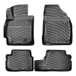CAR RUBBER FLOOR MATS BLACK 3D TOYOTA COROLLA (2007-2013) RIZLINE