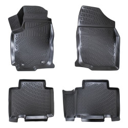 CAR RUBBER FLOOR MATS BLACK 3D LAND ROVER FREELANDER I (L314) (1997-2006) RIZLINE 
