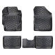 CAR RUBBER FLOOR MATS BLACK 3D TOYOTA YARIS III (2011-2018) RIZLINE