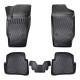 CAR RUBBER FLOOR MATS BLACK 3D  PEUGEOT 107 (2005-2014) RIZLINE