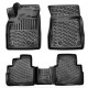CAR RUBBER FLOOR MATS BLACK 3D NISSAN X-TRAIL T33 BENZĪNS (2023-...) RIZLINE