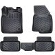 CAR RUBBER FLOOR MATS BLACK 3D DACIA SANDERO (2020-...) RIZLINE