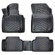 CAR RUBBER FLOOR MATS BLACK 3D KIA SORENTO (2020-...) RIZLINE