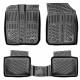 CAR RUBBER FLOOR MATS BLACK 3D DACIA SPRING (2022-...) RIZLINE