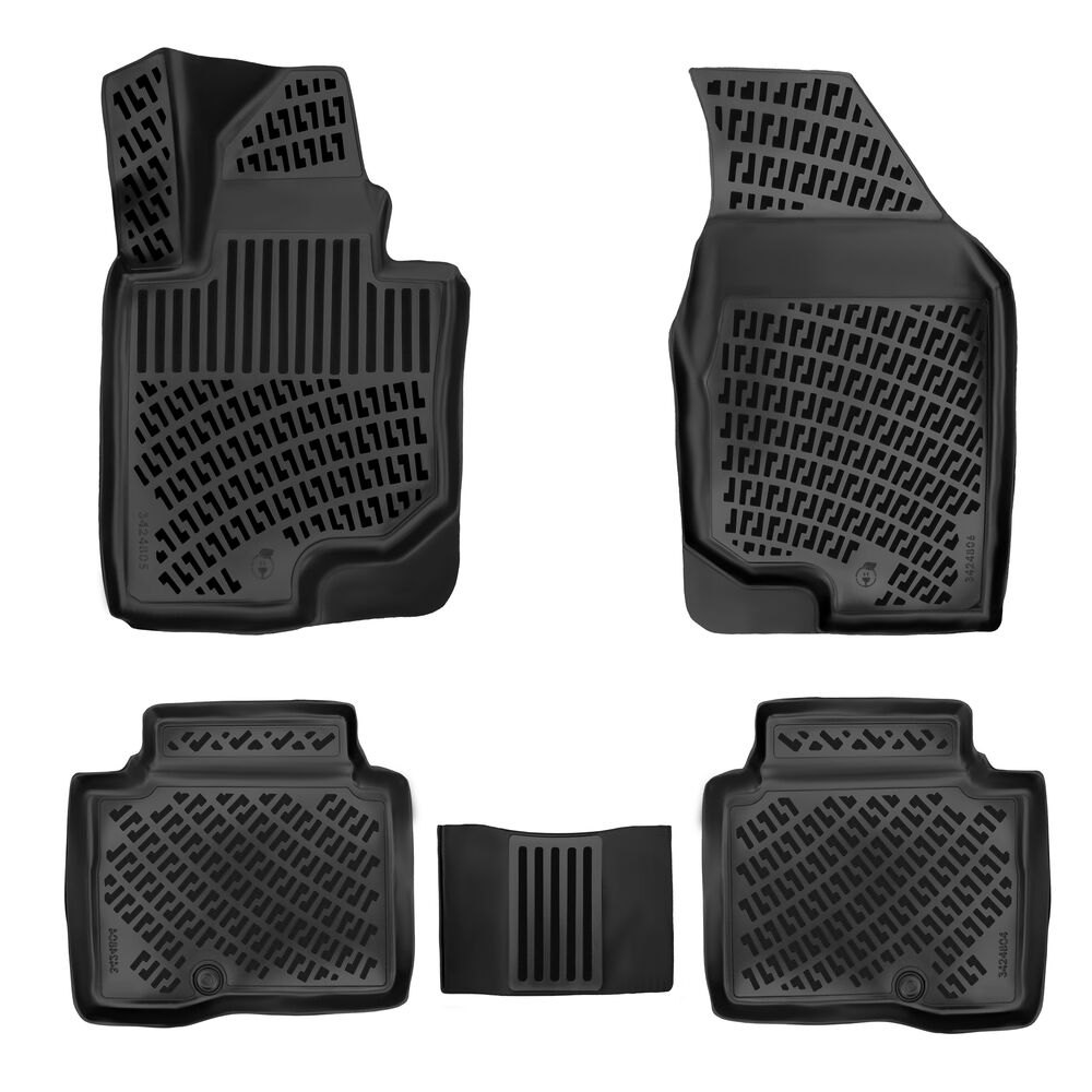 CAR RUBBER FLOOR MATS BLACK 3D SSANGYONG TORRES EVX (2024-...) RIZLINE