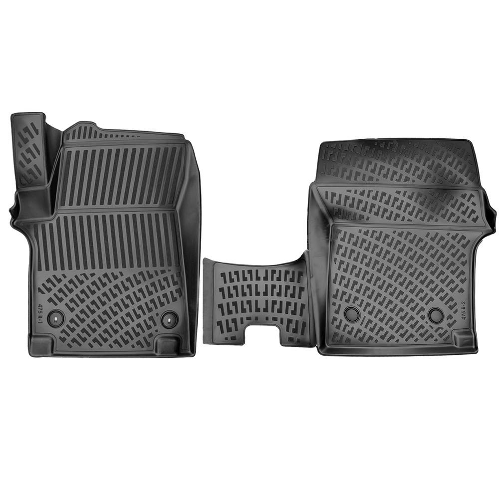 CAR RUBBER FLOOR MATS BLACK 3D  HYUNDAI STARIA (2021-...) RIZLINE