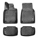 CAR RUBBER FLOOR MATS BLACK 3D PORSCHE TAYCAN (2020-...) RIZLINE