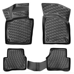 CAR RUBBER FLOOR MATS BLACK 3D VOLKSWAGEN TIGUAN (2007-2017) RIZLINE