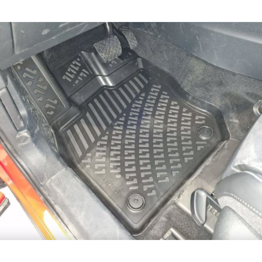 CAR RUBBER FLOOR MATS BLACK 3D VW TIGUAN III (2024-...) RIZLINE