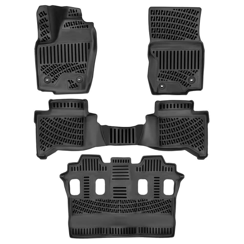CAR RUBBER FLOOR MATS BLACK 3D TOYOTA LAND CRUISER 250 (2024-...) RIZLINE