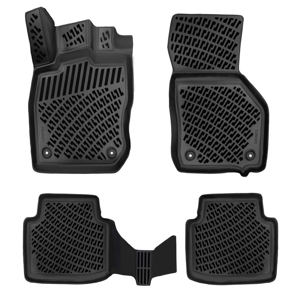 CAR RUBBER FLOOR MATS BLACK 3D VW PASSAT B9 Variant (2024-...) RIZLINE