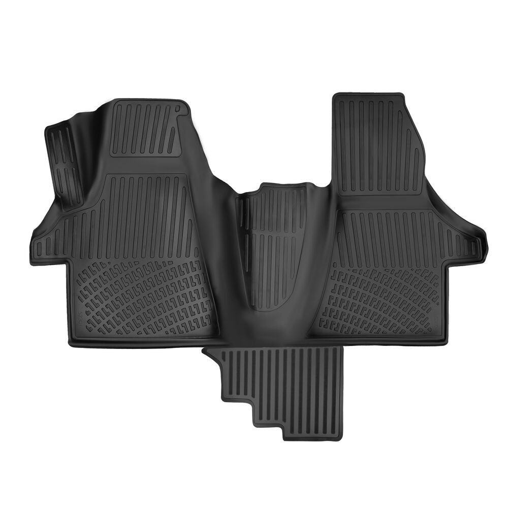 CAR RUBBER FLOOR MATS BLACK 3D VW T6.1 (2019-...) RIZLINE