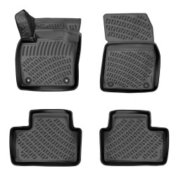 CAR RUBBER FLOOR MATS BLACK 3D VOLVO EX40 (2024-...) RIZLINE