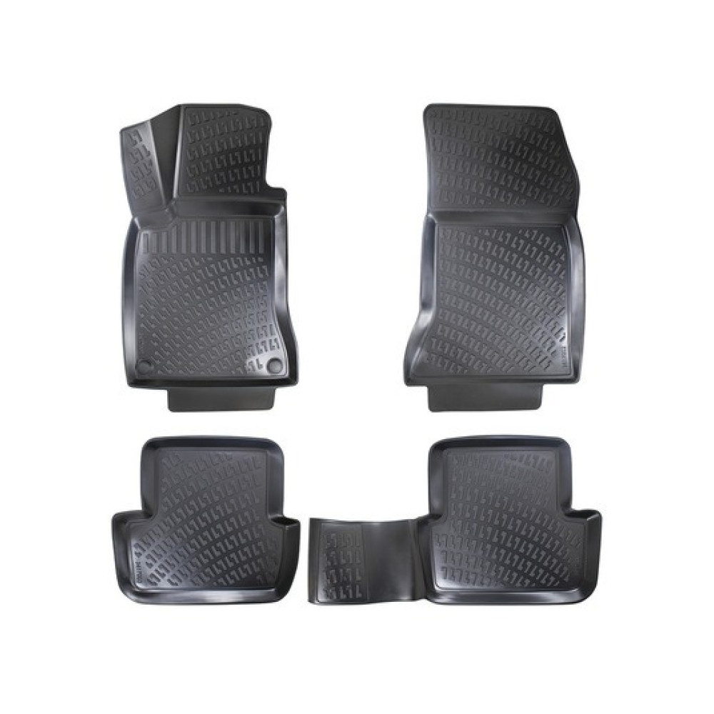 CAR RUBBER FLOOR MATS BLACK 3D MB A-class W169 (2004-2011) RIZLINE