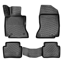 CAR RUBBER FLOOR MATS BLACK 3D MB C-class W206 (2022-...) RIZLINE