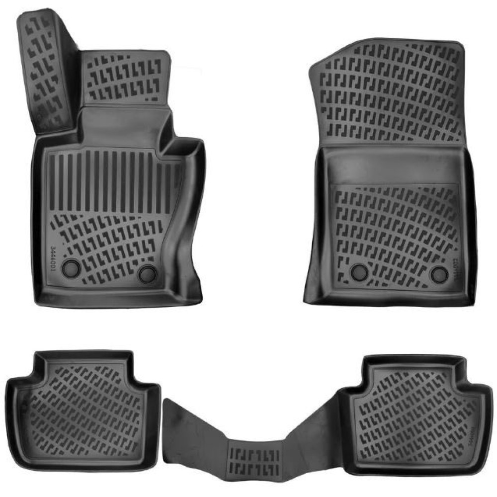 CAR RUBBER FLOOR MATS BLACK 3D BMW X3 E83 (2003-2010) RIZLINE