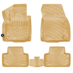 ALFOMBRILLAS DE GOMA BEIGE 3D PARA LAND ROVER EVOQUE (2011-2019) RIZLINE