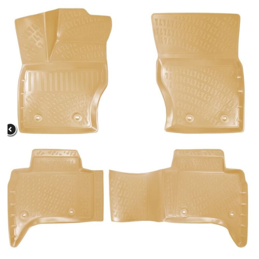 CAR RUBBER FLOOR MATS BEIGE 3D LAND ROVER RANGE ROVER SPORT (2013-...) RIZLINE