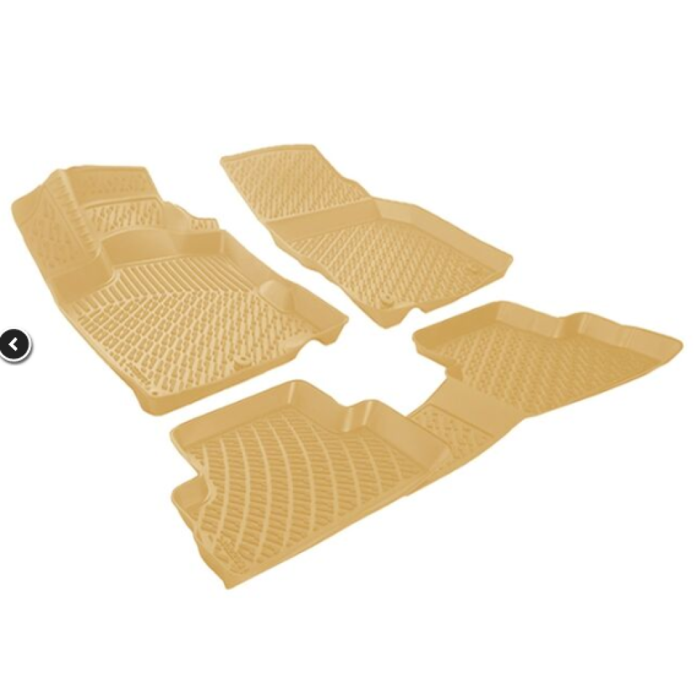 CAR RUBBER FLOOR MATS BEIGE 3D MB ML W164 (2005-2011) RIZLINE