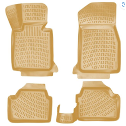CAR RUBBER FLOOR MATS BEIGE 3D BMW 1 Serie E87 (2004-2011) RIZLINE