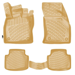 CAR RUBBER FLOOR MATS BEIGE 3D VOLKSWAGEN PASSAT B8  (2015-...) RIZLINE
