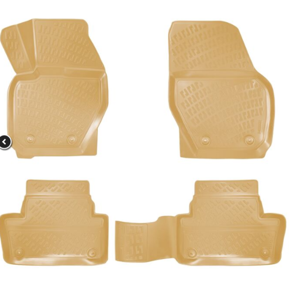 CAR RUBBER FLOOR MATS BEIGE 3D VOLVO XC60 (2008-2017) RIZLINE