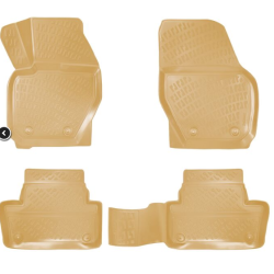 CAR RUBBER FLOOR MATS BEIGE 3D VOLVO XC60 (2008-2017) RIZLINE