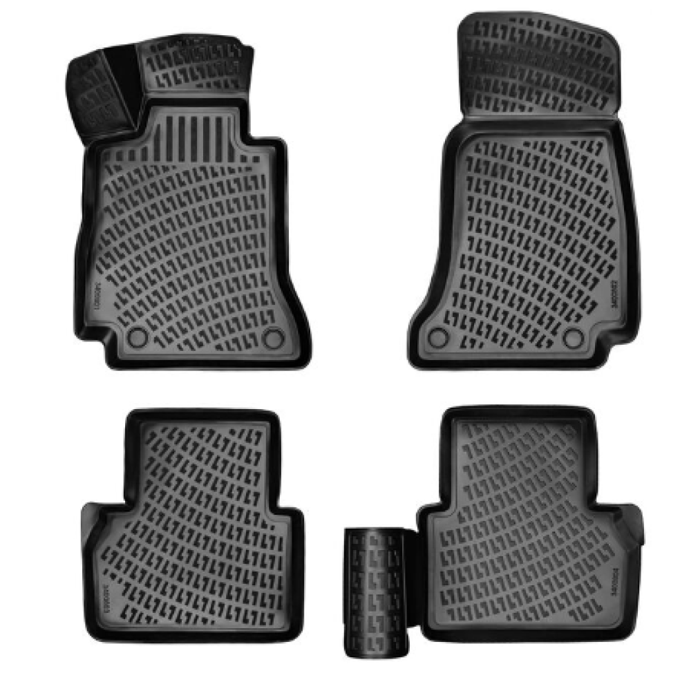 CAR RUBBER FLOOR MATS BLACK 3D MB E-class W213 (2016-...) RIZLINE