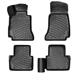 CAR RUBBER FLOOR MATS BLACK 3D MB E-class W213 (2016-...) RIZLINE