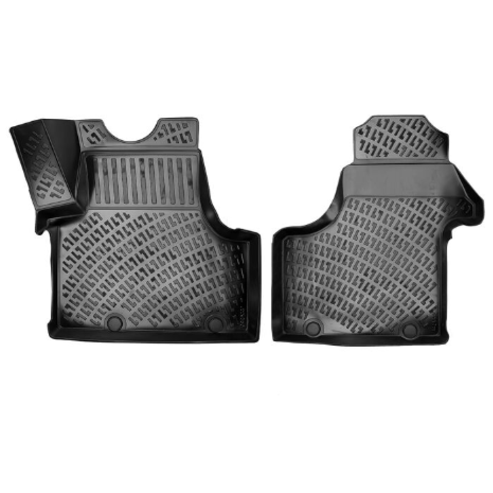 CAR RUBBER FLOOR MATS BLACK 3D Opel Vivaro II  (2014-...) RIZLINE