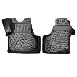 CAR RUBBER FLOOR MATS BLACK 3D Opel Vivaro II  (2014-...) RIZLINE