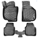 CAR RUBBER FLOOR MATS BLACK 3D Skoda Superb II (2008-2015) RIZLINE