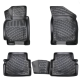 CAR RUBBER FLOOR MATS BLACK 3D Chevrolet Aveo  (2002-2011) RIZLINE