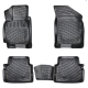 CAR RUBBER FLOOR MATS BLACK 3D Chevrolet Lacetti (2003-2008) RIZLINE