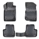 CAR RUBBER FLOOR MATS BLACK 3D Citroen C3 II (2009-2016) RIZLINE