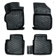 CAR RUBBER FLOOR MATS BLACK 3D Citroen C-Elysee  (2012-...) RIZLINE