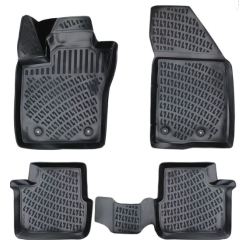 CAR RUBBER FLOOR MATS BLACK 3D Fiat Tipo SW (2015-...) RIZLINE