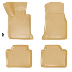 CAR RUBBER FLOOR MATS BEIGE 3D BMW 3 F30/F31 (2012-2018) RIZLINE