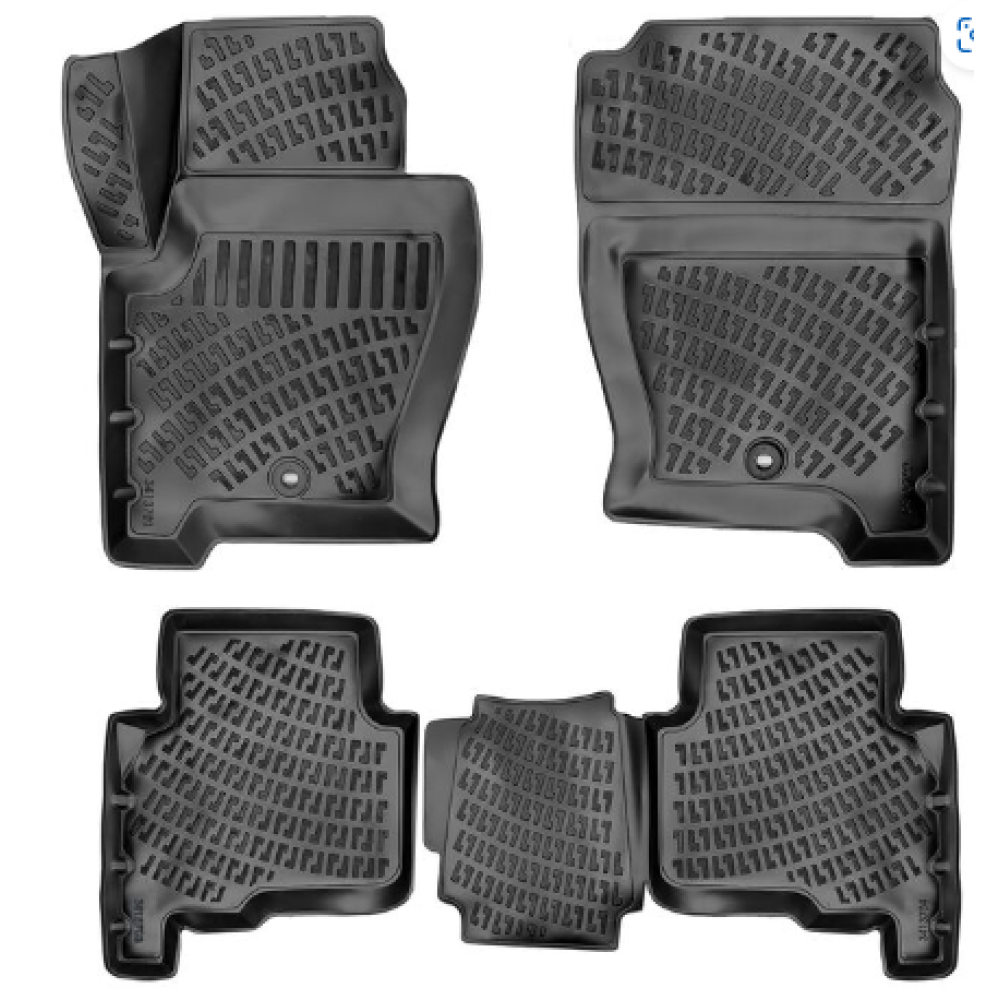 CAR RUBBER FLOOR MATS BLACK 3D Land Rover Discovery IV (2009-2015) RIZLINE