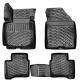 CAR RUBBER FLOOR MATS BLACK 3D Suzuki Swift  (2017-...) RIZLINE