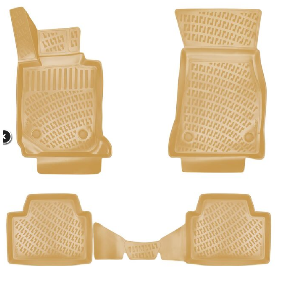 CAR RUBBER FLOOR MATS BEIGE 3D BMW 3 G20/G21 (2019-...) RIZLINE