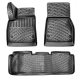 CAR RUBBER FLOOR MATS BLACK 3D Tesla Model S (2012-...) RIZLINE