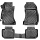 CAR RUBBER FLOOR MATS BLACK 3D Subaru Forester III (2008-2013) RIZLINE