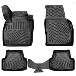 CAR RUBBER FLOOR MATS BLACK 3D Volkswagen  Taigo (2022-...) RIZLINE