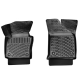 CAR RUBBER FLOOR MATS BLACK 3D Volkswagen Caddy (2v.) (2004-2020) RIZLINE