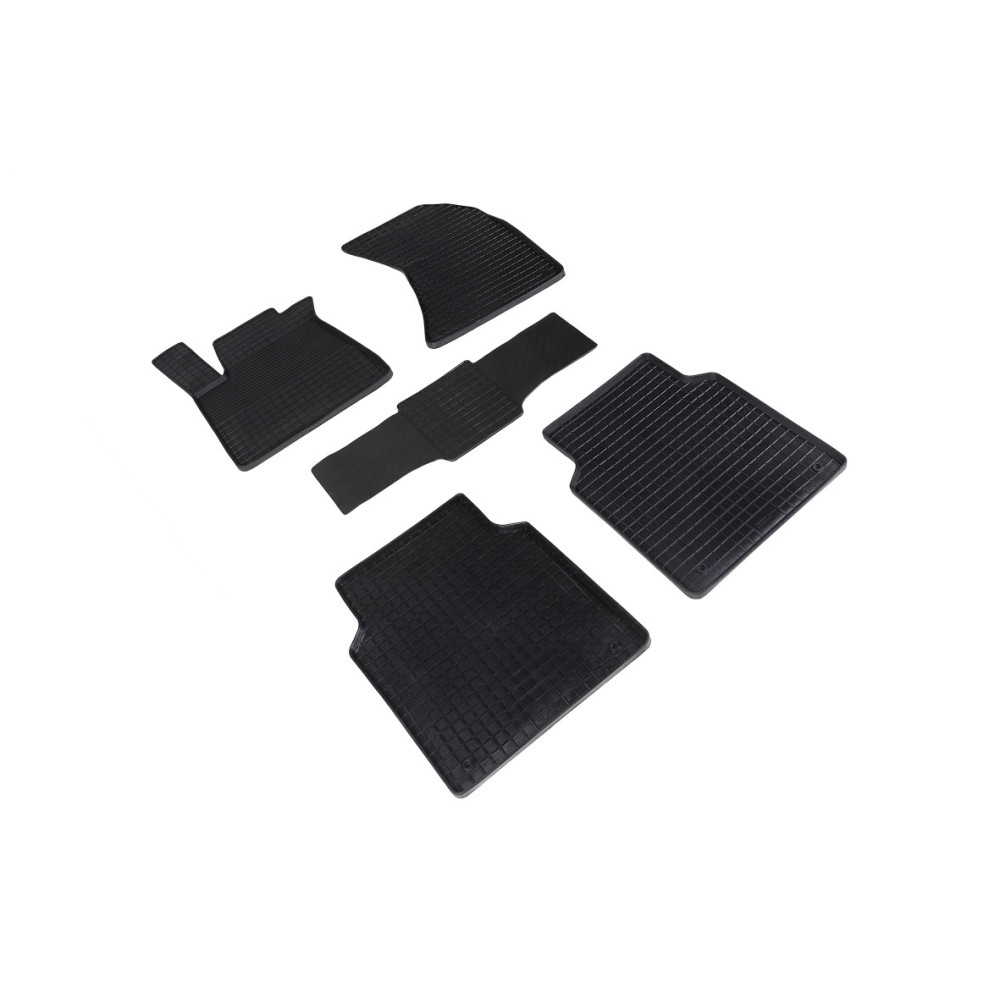 Car rubber floor mats black SEINTEX *STK* AUDI A8 Long (2010-2017) 