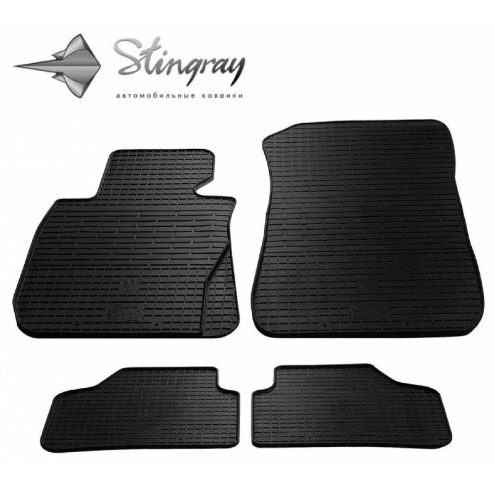 CAR RUBBER FLOOR MATS BLACK BMW X1 (E84) (2009-2015) STINGRAY