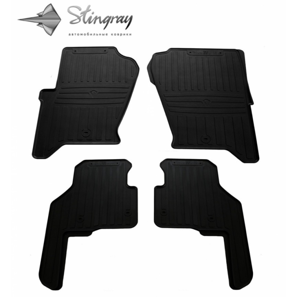 CAR RUBBER FLOOR MATS BLACK LAND ROVER Discovery III (L319) (2004-2009) STINGRAY